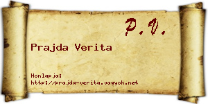 Prajda Verita névjegykártya